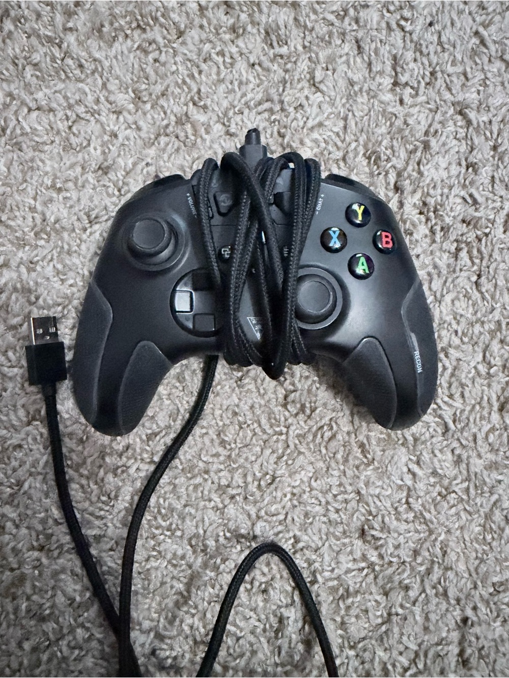 Wired Black Game Controller with USB for PC and Consoles